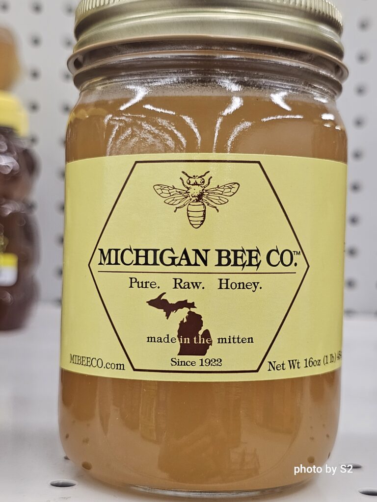 Michigan Bee Co. Pure. Raw. Honey.